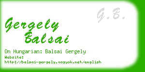 gergely balsai business card